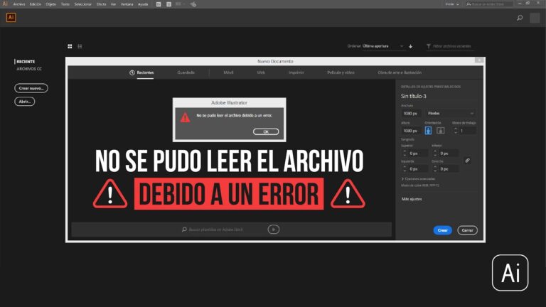 No se puede abrir archivo illustrator