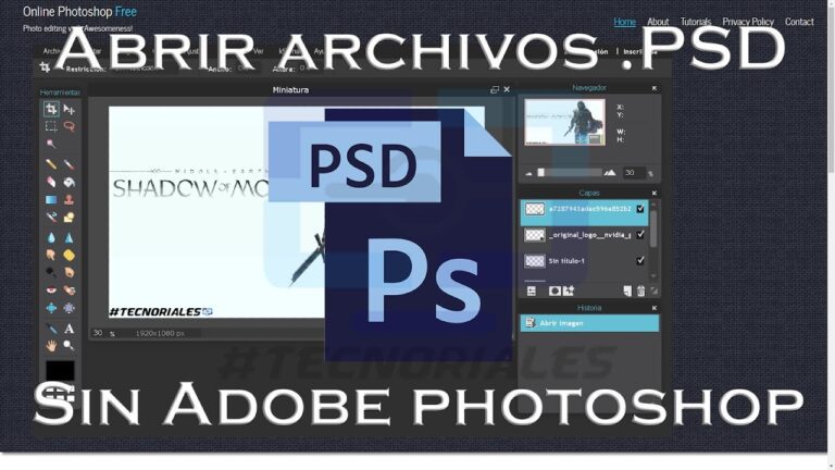 Abrir archivos psd en linea