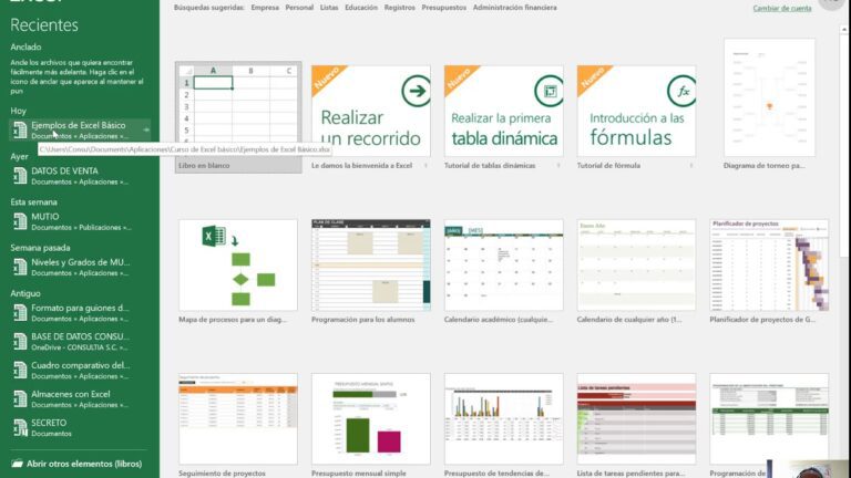 Abrir archivo de excel