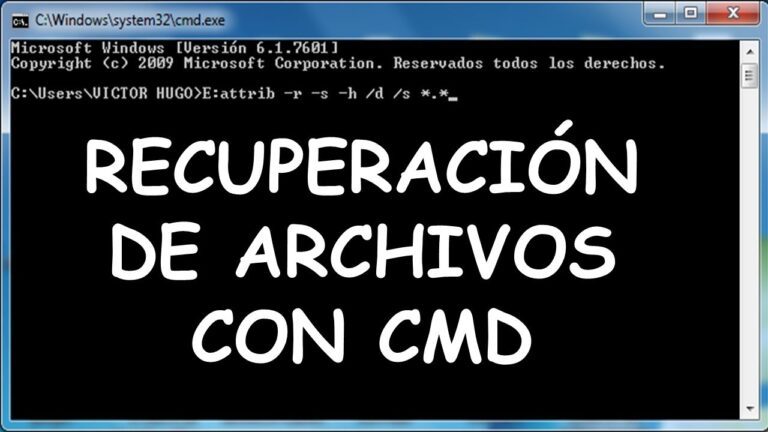 Recuperar archivos ocultos con cmd